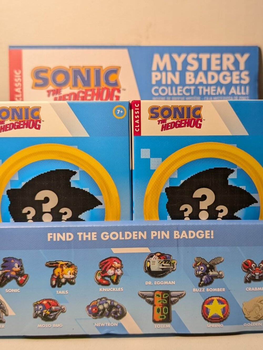 Sonic The Hedgehog Mystery Pin Badges Series Display Case Of 12 Boxes